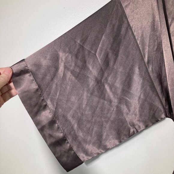 Womens Victorias Secret Angels Wrap Robe Satiny Feel Brown M/L Pockets Polyester - Picture 4 of 11